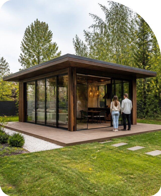 Заказать застекленную беседку в Сарапуле от 252938 р | РадиДОМА-Срл